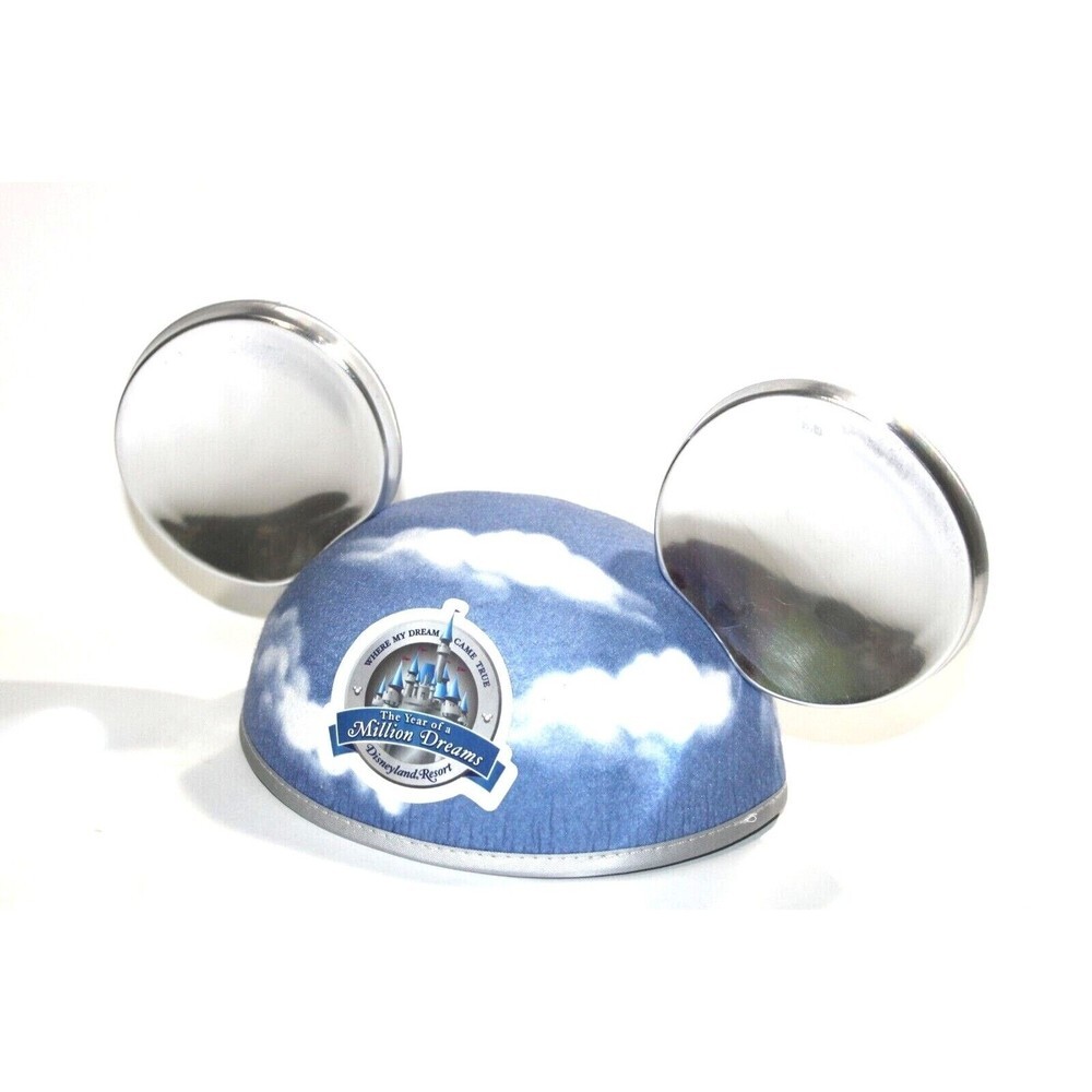 Disneyland Resort Mickey Mouse Ears Hat The Year Of A Million Dreams Sil…